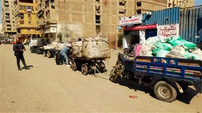 ضبط 24 عربة كارو وتروسيكل خلال حملات مكثفة لمواجهة النباشين والفرز العشوائي بالجيزة
