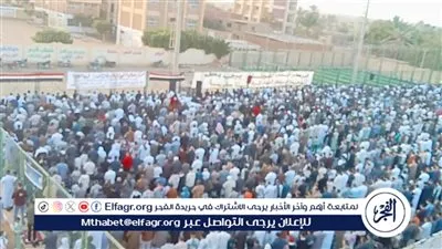 مراكز الشباب بالفيوم تستقبل الاف المصليين لأداء صلاة عيد الفطر المبارك في الساحات