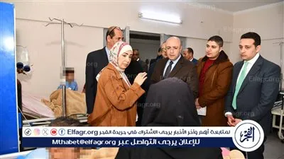 محافظ الفيوم يزور المرضى بالمستشفى العام لتهنئتهم بعيد الفطر