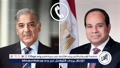 عاجل ـ السيسي ورئيس وزراء باكستان يبحثان تعزيز التعاون والتطورات الإقليمية ويتبادلان التهاني بعيد الفطر