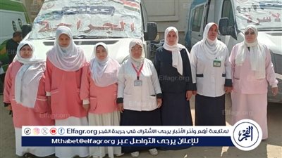 كشف وعلاج بالمجان لـ1034 مريضًا في قافلة طبية بقرية العواونة ببني سويف