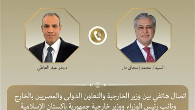 اتصال هاتفي بين وزير الخارجية ونظيره الباكستاني لبحث مسار المفاوضات الأمريكية - الإيرانية 